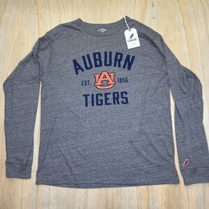 NEW Auburn Tigers League 91 Long Sleeve Tri-Blend Shirt Gray XL SLIM Fit